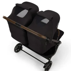 Travel Strollers|Double Strollers-Nuna TRVL DUBL Stroller Caviar