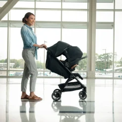 Travel Strollers-Nuna TRVL Stroller Caviar
