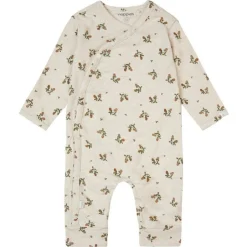Rompers|Onesies-Noppies U Playsuit LS - Noumea AOP Oatmeal Melange