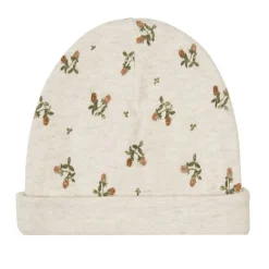Winter Hats|Infant Hats-Noppies U Reversible Hat - Nebra AOP Oatmeal Melange
