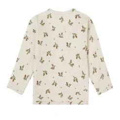 Tops + Tees-Noppies U Tee Overlap LS Nicosia AOP Oatmeal Melange