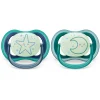 Pacifiers + Clips-Philips Avent Ultra Air Night Pacifier 6-18M (2 Pack)
