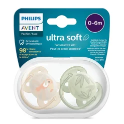 Pacifiers + Clips-Philips Avent Ultra Soft Pacifier (2 Pack)