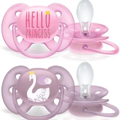 Pacifiers + Clips-Philips Avent Ultra Soft Pacifier Decos 6-18M (2 Pack)