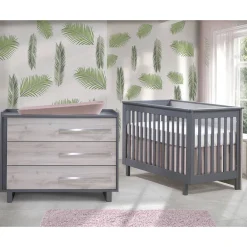 Nursery Collections|Convertible Cribs-Tulip Urban Convertible Crib & 3 Drawer
