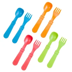Kids Utensils|Toddler Training Utensils-Re-Play Utensils (8 Pack)