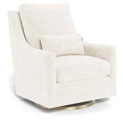Gliders-Monte Design Vera Glider - Faux Sheepskin with Swivel Base