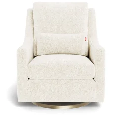 Gliders-Monte Design Vera Glider - Faux Sheepskin with Swivel Base
