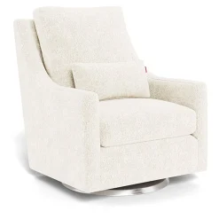 Gliders-Monte Design Vera Glider - Faux Sheepskin with Swivel Base