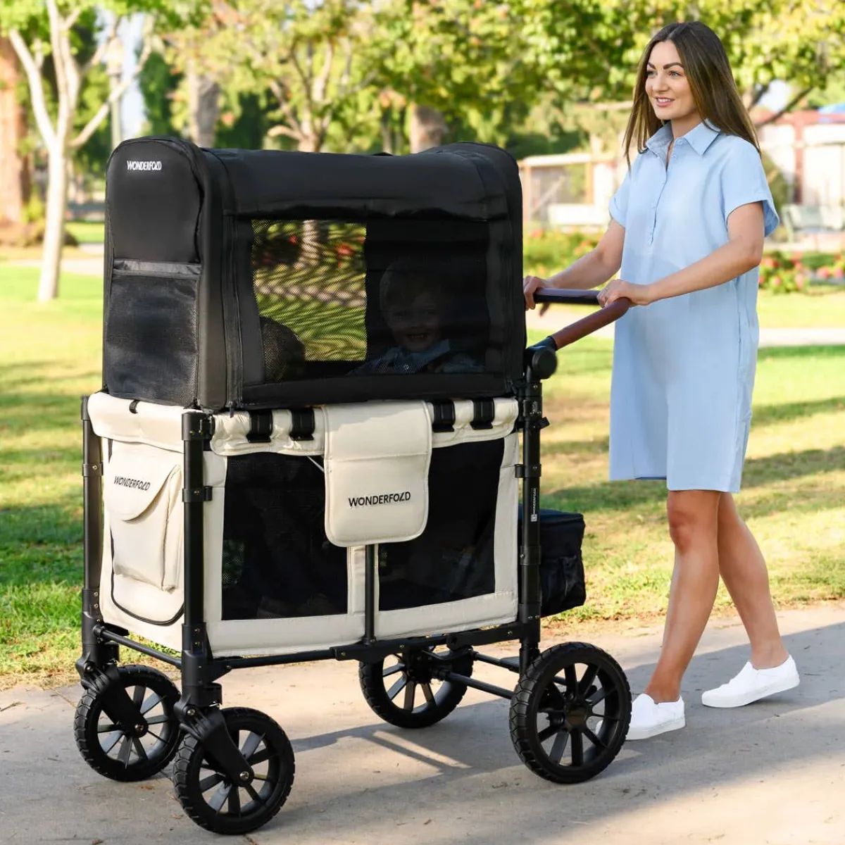 Stroller Accessories-WonderFold W2 Elite & Luxe Flex Canopy