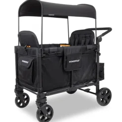 Wagons-WonderFold W4 Elite Pro Stroller Wagon Jet Black