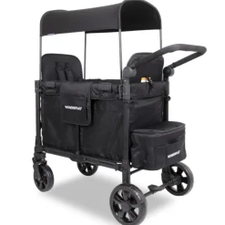 Wagons-WonderFold W2 Elite Pro Stroller Wagon Jet Black