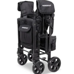 Wagons-WonderFold W2 Elite Pro Stroller Wagon Jet Black