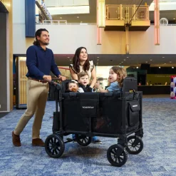 Wagons-WonderFold W4 Luxe Pro Stroller Wagon Jet Black