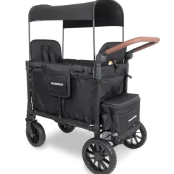 Wagons-WonderFold W2 Luxe Pro Stroller Wagon Jet Black