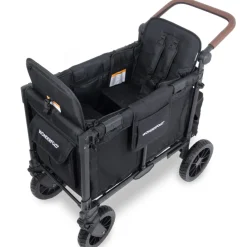 Wagons-WonderFold W2 Luxe Pro Stroller Wagon Jet Black