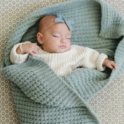 Blankets-Saranoni Waffle Knit Receiving Blanket