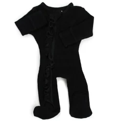 Onesies|Sleepers-Simple Waffle Knit Ruffle Sleeper