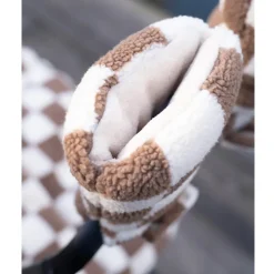 Stroller Accessories-7AM Enfant WarmMuffs 212 (Berber) Checker Tan