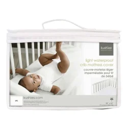 Crib Mattress Protection-Kushies Waterproof Crib Mattress Protector White