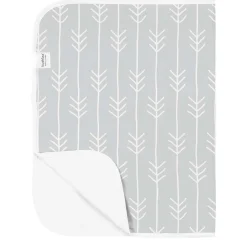 Changing Pads + Covers-Kushies Waterproof Flat Changing Pad Flannel (Grey)