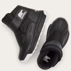 Winter Boots-Sorel Whitney III Strap Mid WP (Child) Black