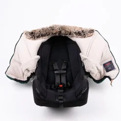 Car Seat Accessories-Petit Coulou Winter Car Seat Cover (Sherpa Jasper)