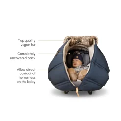 Car Seat Accessories-Petit Coulou Winter Car Seat Cover (Sherpa Jasper)