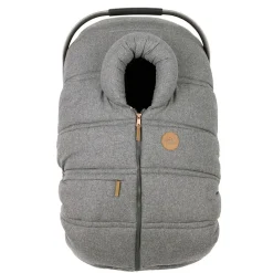 Car Seat Accessories-Petit Coulou Winter Car Seat Cover (Wool Slate)