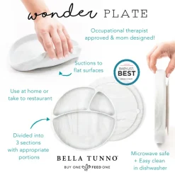 Kids Plates + Bowls|Grip + Suction Dishes-Bella Tunno Wonder Plate - Clean Plate Club