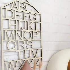 Wall Decor-The Butter Flying Wooden Alphabet Natural