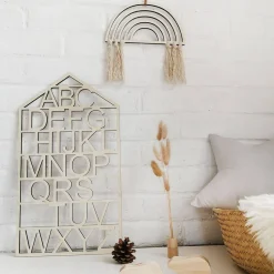 Wall Decor-The Butter Flying Wooden Alphabet Natural