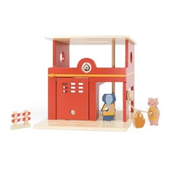 Wooden Toys-Trixie Wooden Animal Fire Station