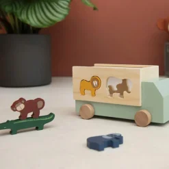 Cars + Trucks|Wooden Toys-Trixie Wooden Animal Truck