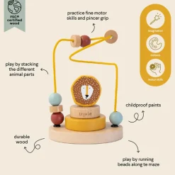 Wooden Toys|Play + Learn Toys-Trixie Wooden Beads Maze