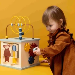 Wooden Toys|Play + Learn Toys-Trixie Wooden 5-in-1 Activity Cube