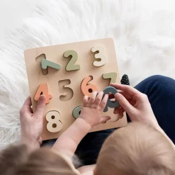 Puzzles|Wooden Toys-Pearhead Wooden Number Puzzle