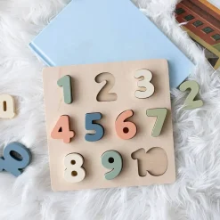 Puzzles|Wooden Toys-Pearhead Wooden Number Puzzle