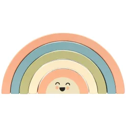 Wooden Toys|Stack + Nest Toys-Pearhead Wooden Rainbow Stacking Toy