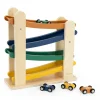 Cars + Trucks|Wooden Toys-Trixie Wooden Ramp Racer with 4 Cars