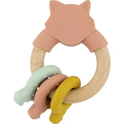 Grasping Toys|Wooden Rattles + Teethers-Trixie Wooden Silicone Activity Ring