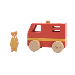 Cars + Trucks|Wooden Toys-Trixie Wooden Small Fire Truck