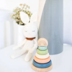 Stack + Nest Toys|Wooden Toys-Pearhead Wooden Stacking Tower