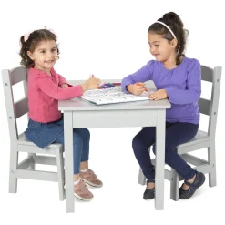 Tables + Chairs-Melissa & Doug Wooden Table & Chair Set
