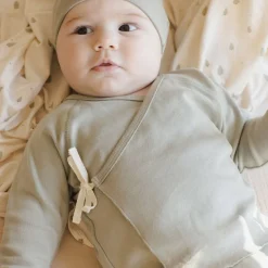 Pajamas-Quincy Mae Wrap Top + Footed Pant Set