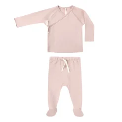 Pajamas-Quincy Mae Wrap Top + Footed Pant Set