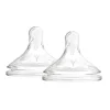 Nipples + Bottle Accessories-Dr. Brown's Y-Cut Wide Neck Silicone Nipple (2 Pack)