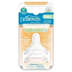 Nipples + Bottle Accessories-Dr. Brown's Y-Cut Wide Neck Silicone Nipple (2 Pack)