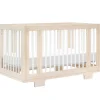 Wck Exclusive Furniture|Convertible Cribs-Babyletto Yuzu 8-in-1 Crib with All-Stages Conversion Kits - Washed Natural with White