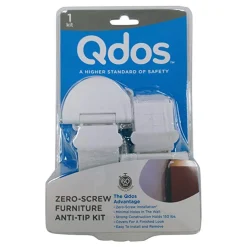 Baby Gates + Babyproofing-QDos Zero-Screw Furniture Anti-Tip Kit White